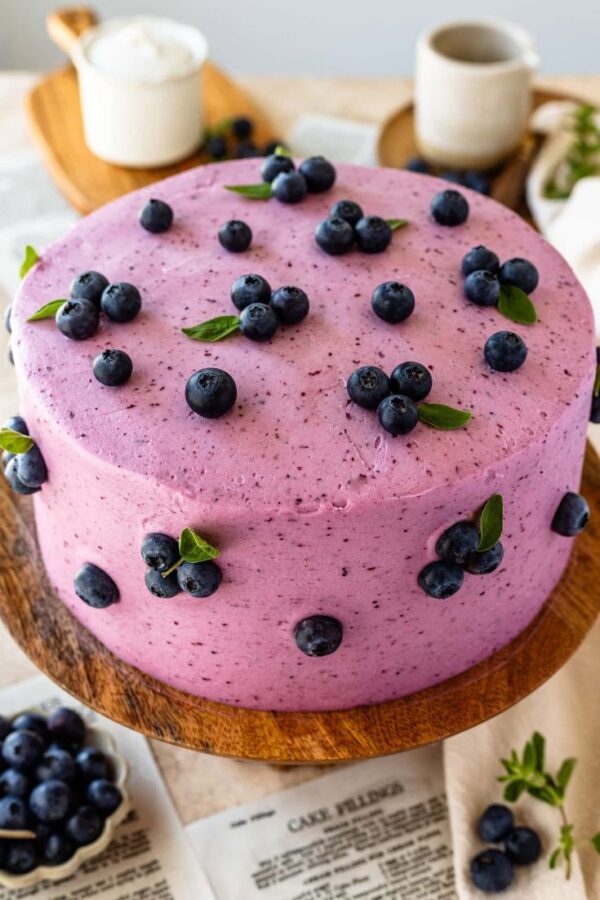 Blueberry cream cheese cake